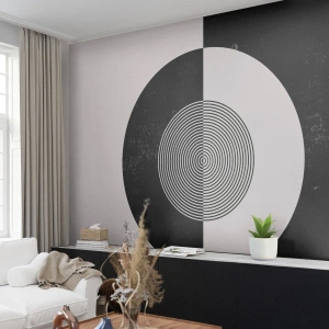 Fotomurale su misura Premium Canvas - Armonia in bianco e nero - Astrazione, Pezzo, Bianco e nero