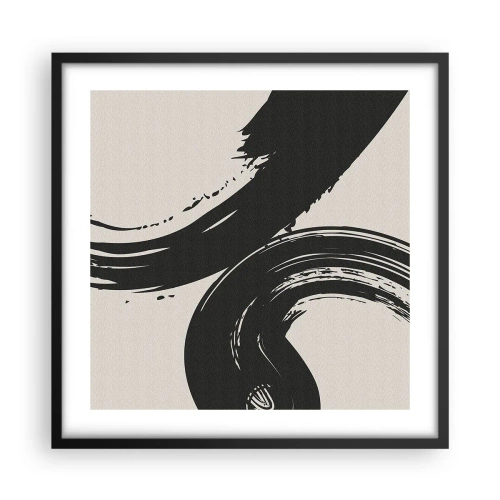 Poster in cornice nera - Energico e circolare - 50x50 cm