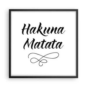 Poster in cornice nera - Il miglior consiglio - 50x50 cm