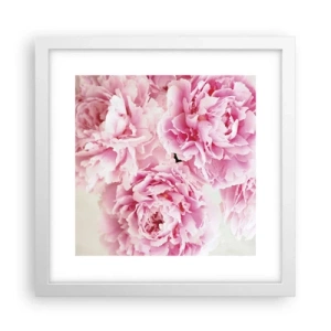 Poster in cornice bianca - Nel fasto rosa - 30x30 cm