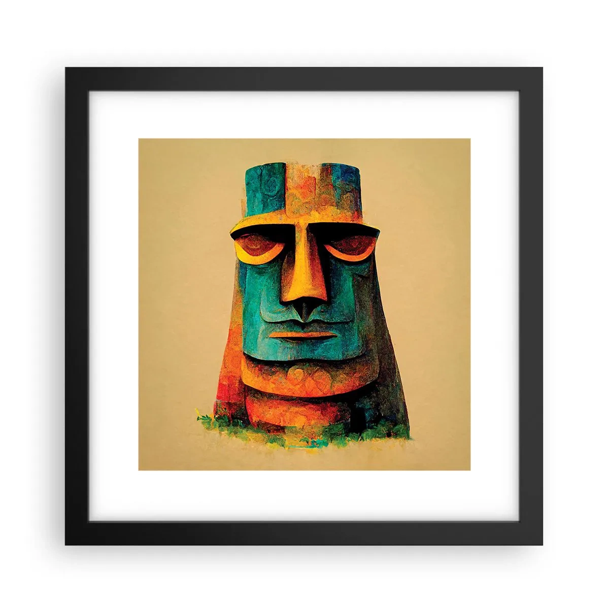 Poster in cornice nera - Statuario, ma simpatico - 30x30 cm