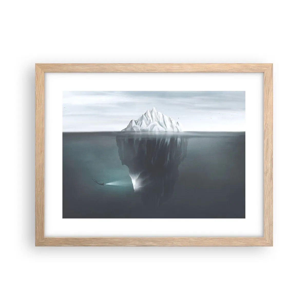 Poster in cornice rovere chiaro - Mistero sottomarino - 40x30 cm