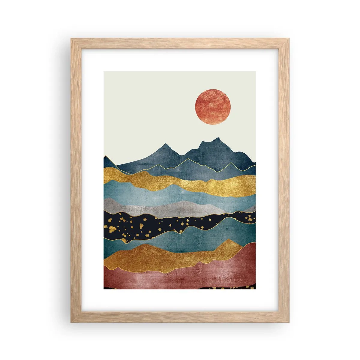 Poster in cornice rovere chiaro - La sezione del mondo - 30x40 cm