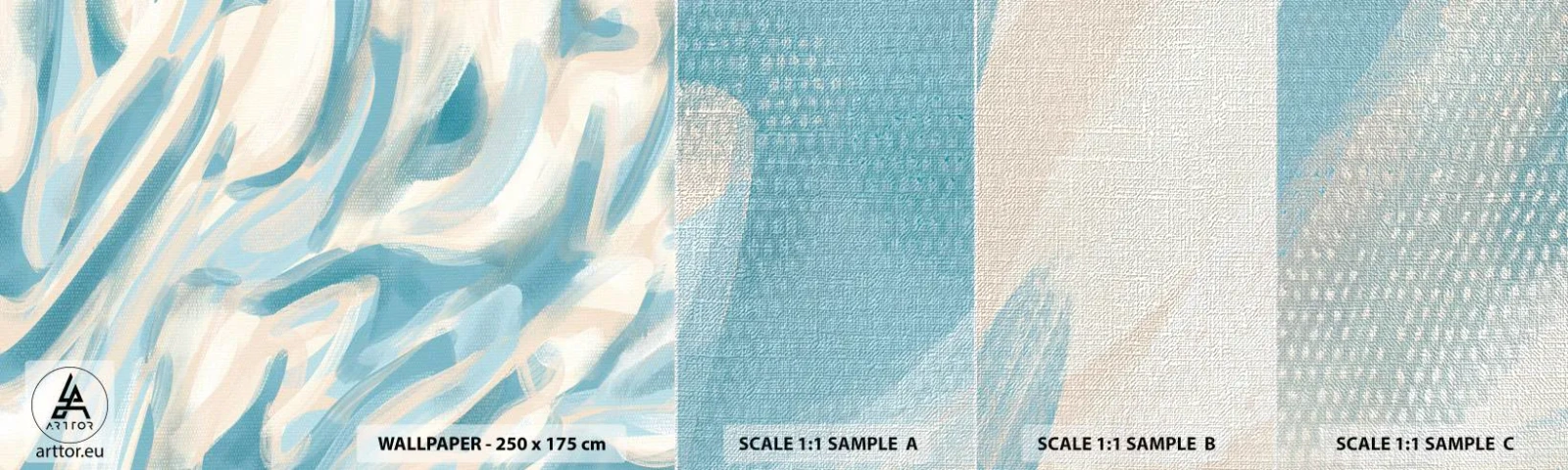 Campione di Fotomurale Premium Canvas - Brezze primaverili - Pezzo, Luminoso, Pastello - 100x30 cm