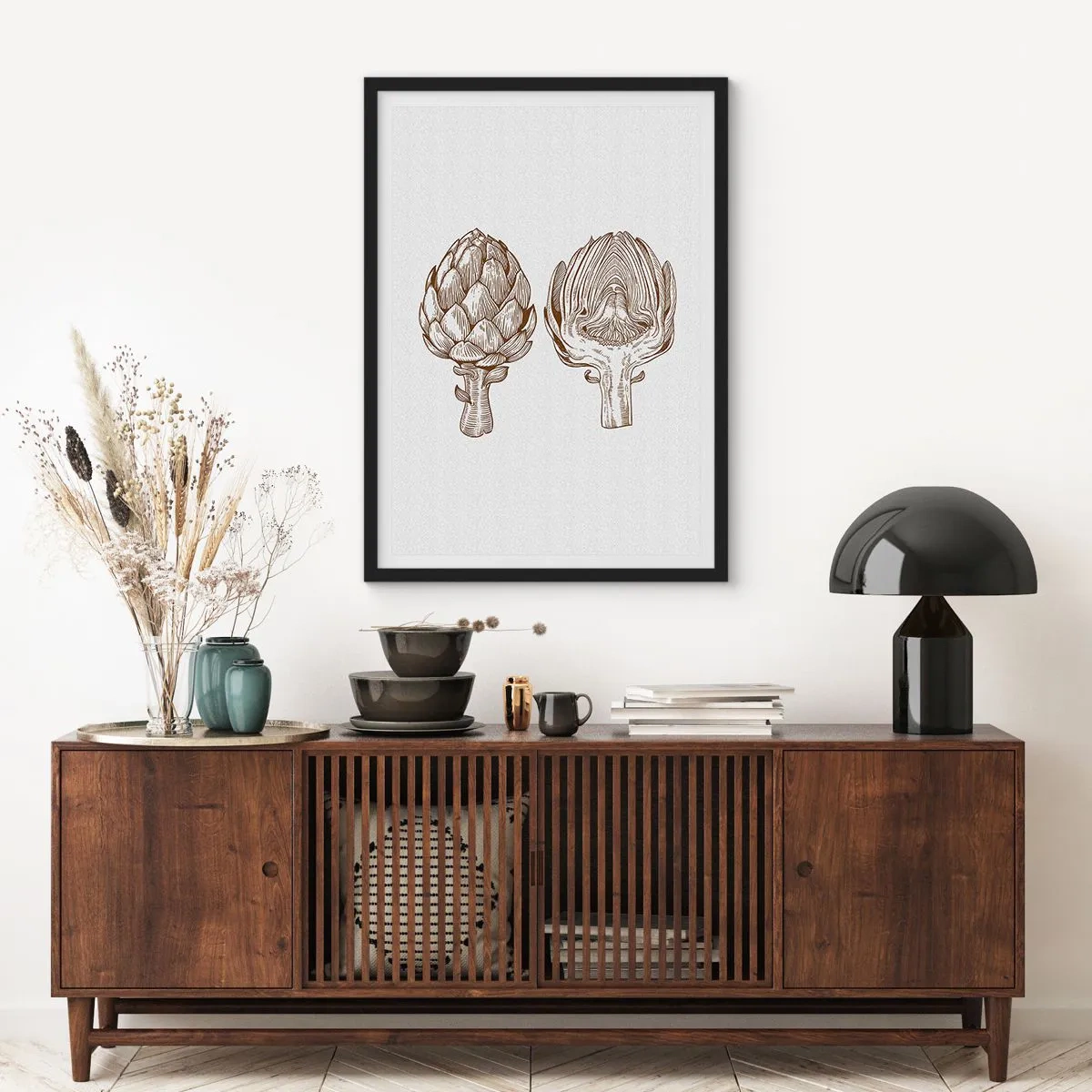 Poster in cornice nera - Lezione di anatomia - 40x50 cm