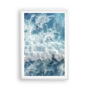 Poster in cornice bianca - Con gioia e saltellando - 61x91 cm