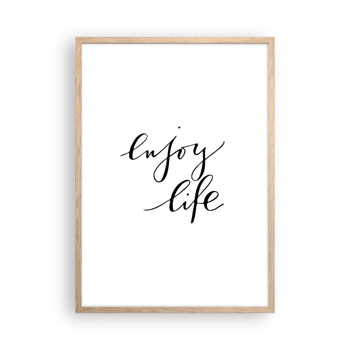 Poster in cornice rovere chiaro - Niente da aggiungere... - 50x70 cm