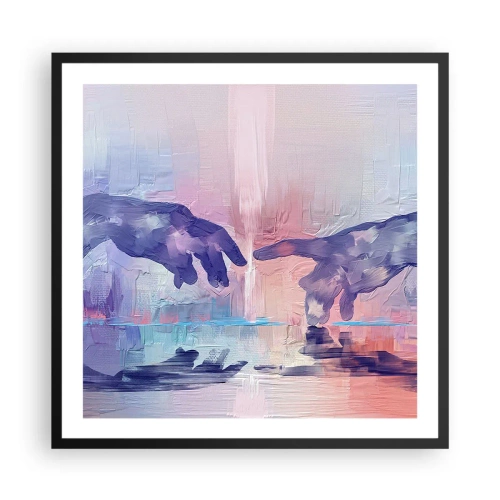 Poster in cornice nera - La scintilla divina della vita - 60x60 cm