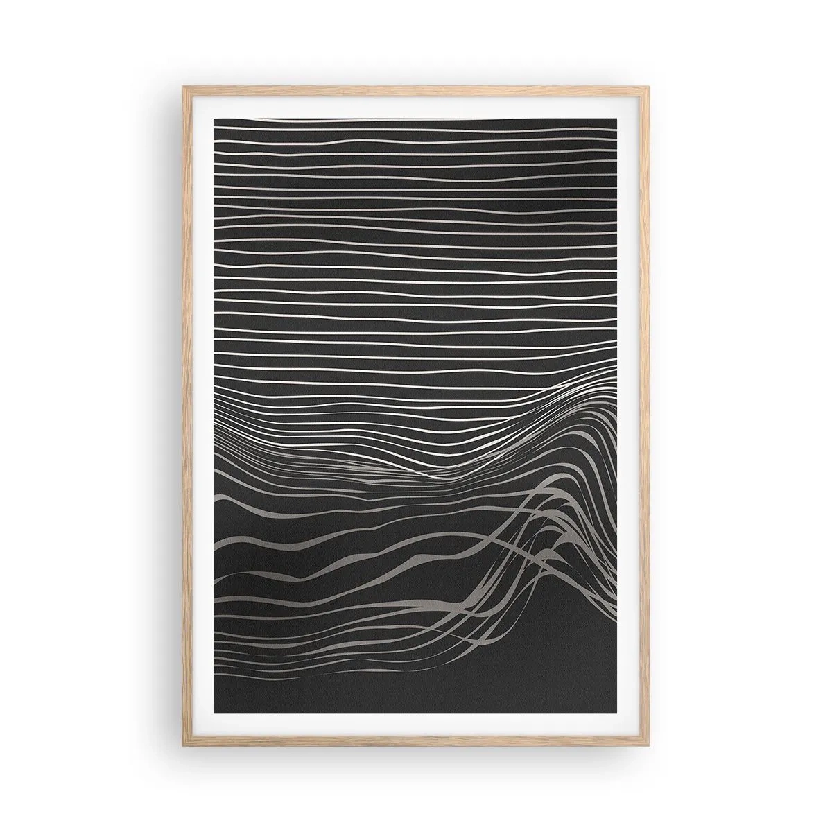 Poster in cornice rovere chiaro - Ritmo e accento - 70x100 cm