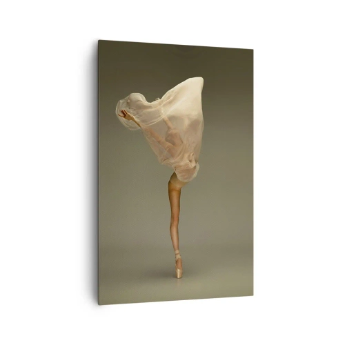 Quadro su tela - Stampe su Tela - Una ballerina che fluttua nell'aria con il tessuto - 80x120cm - Adesso vola via - Decorazione murale moderna per soggiorno e camera da letto ARTTOR