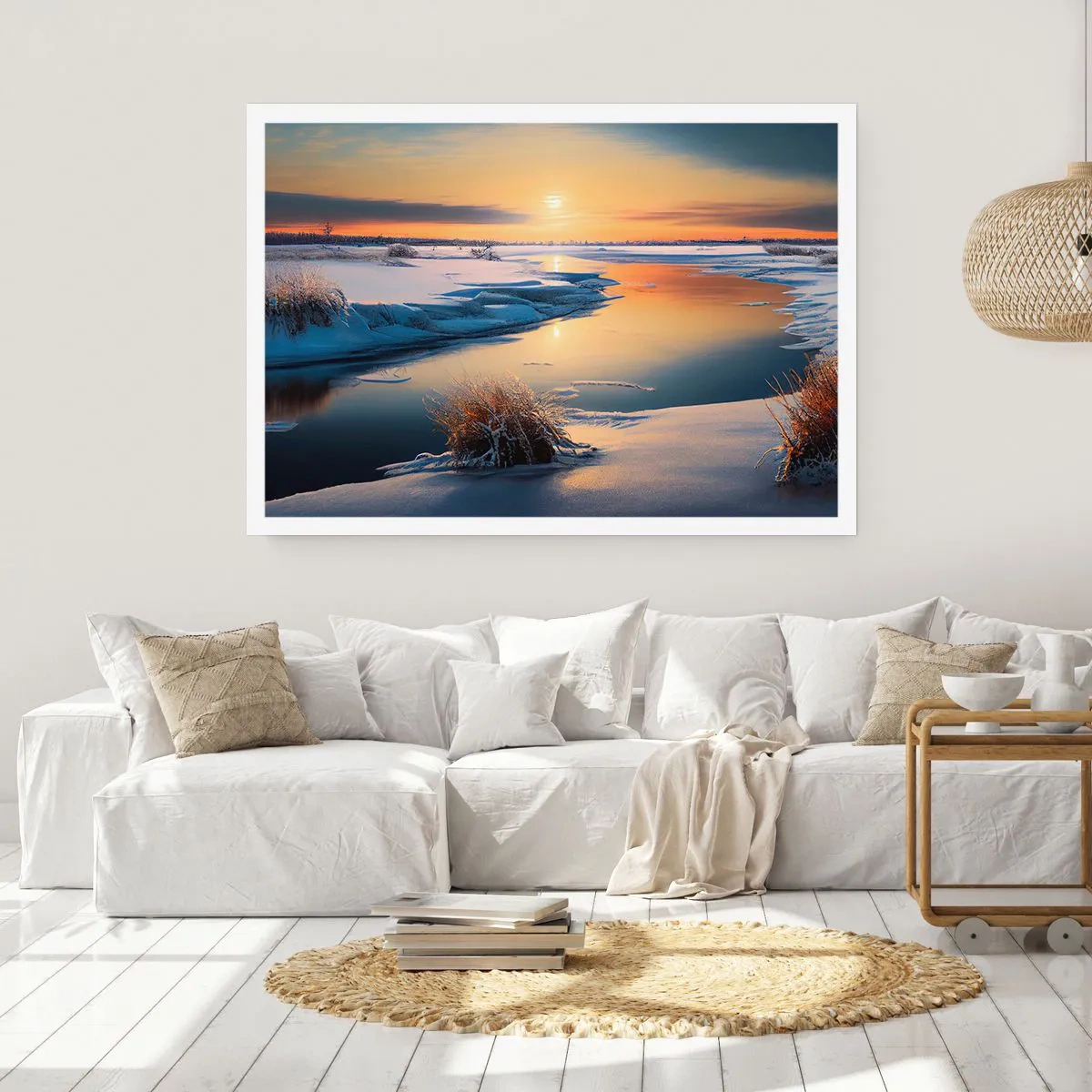 Poster - Tramonto invernale - 50x40 cm