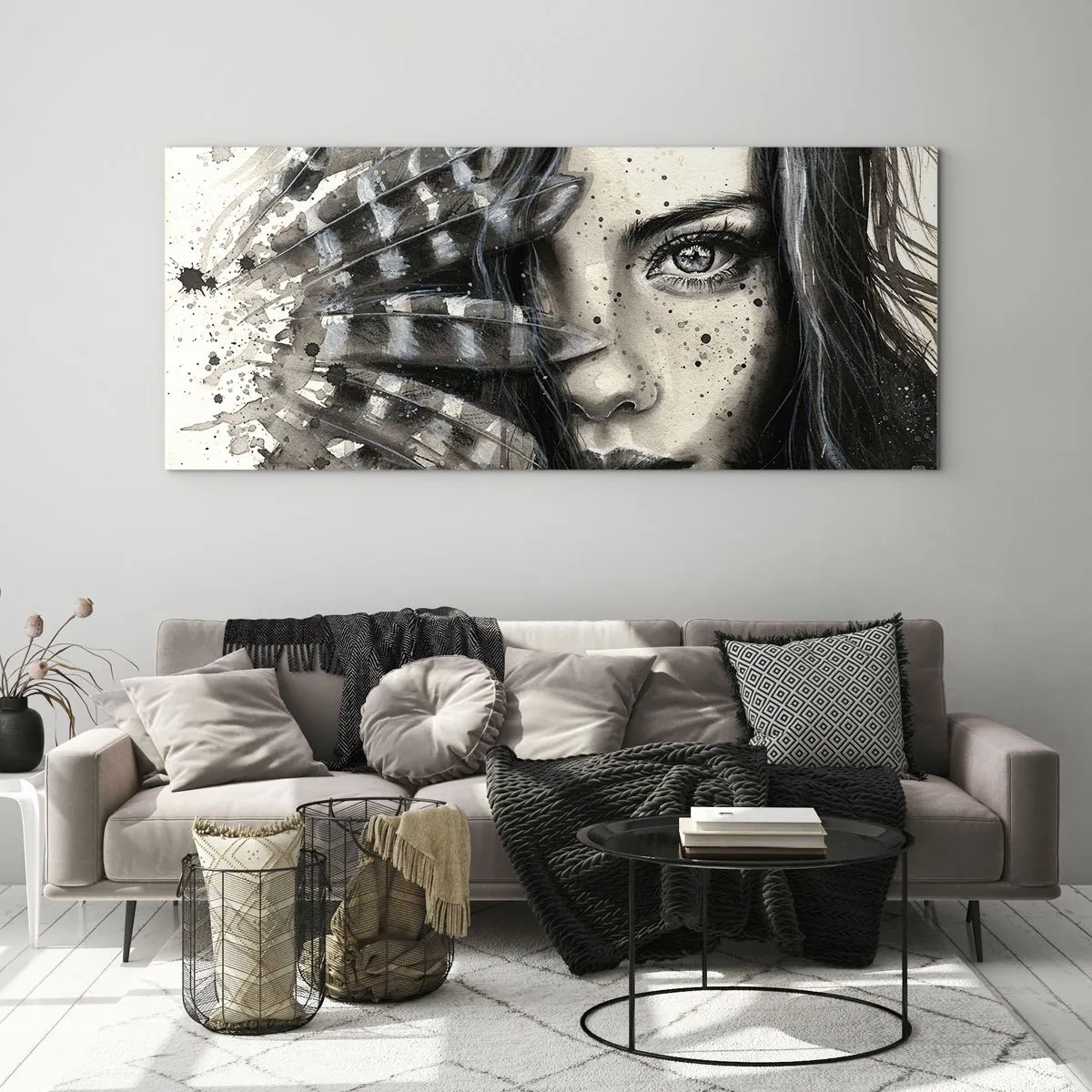 Quadro su vetro - Bellezza selvaggia - 90x30 cm