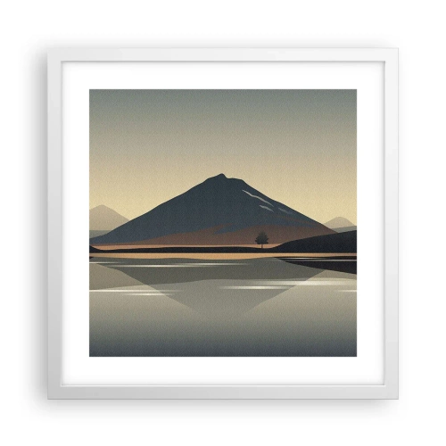 Poster in cornice bianca - Immagine speculare - 40x40 cm