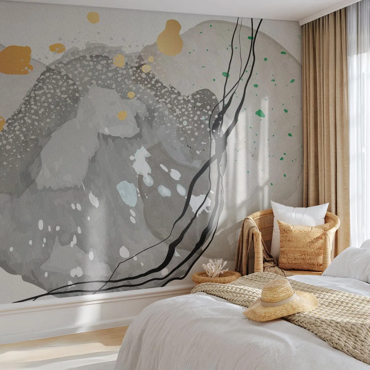 Fotomurali Premium Canvas - Composizione organica - Astrazione, Macchie, Colore - 150x105 cm