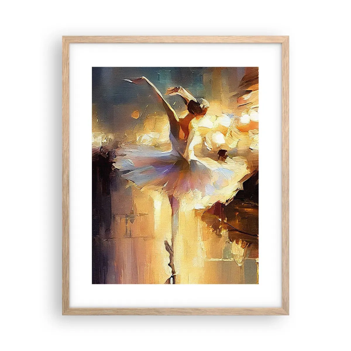 Poster in cornice rovere chiaro - Miracolo nella strada - 40x50 cm