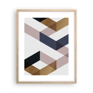Poster in cornice rovere chiaro - Piani e angoli - 40x50 cm