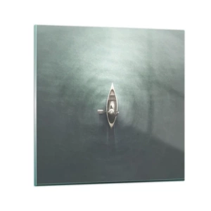 Quadro su vetro - Nel lago al chiaro di luna - 70x70 cm