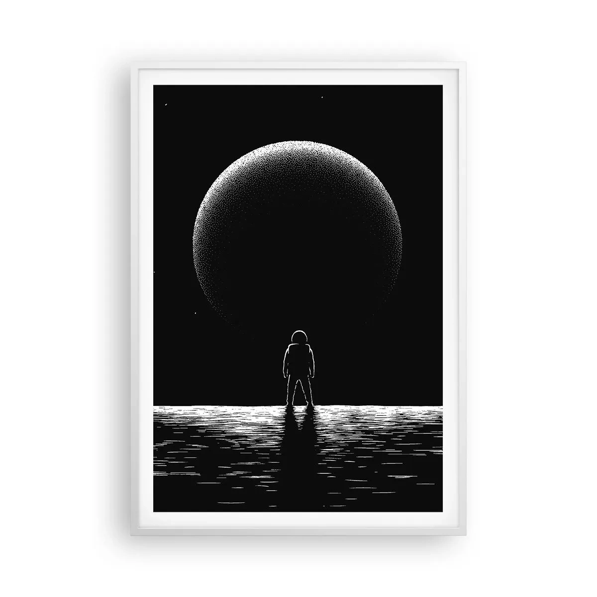 Poster in cornice bianca - Faccia a faccia - 70x100 cm