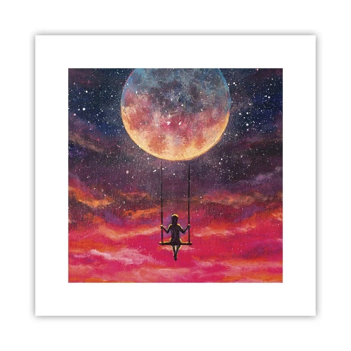 Poster - Con la testa tra le nuvole - 30x30 cm