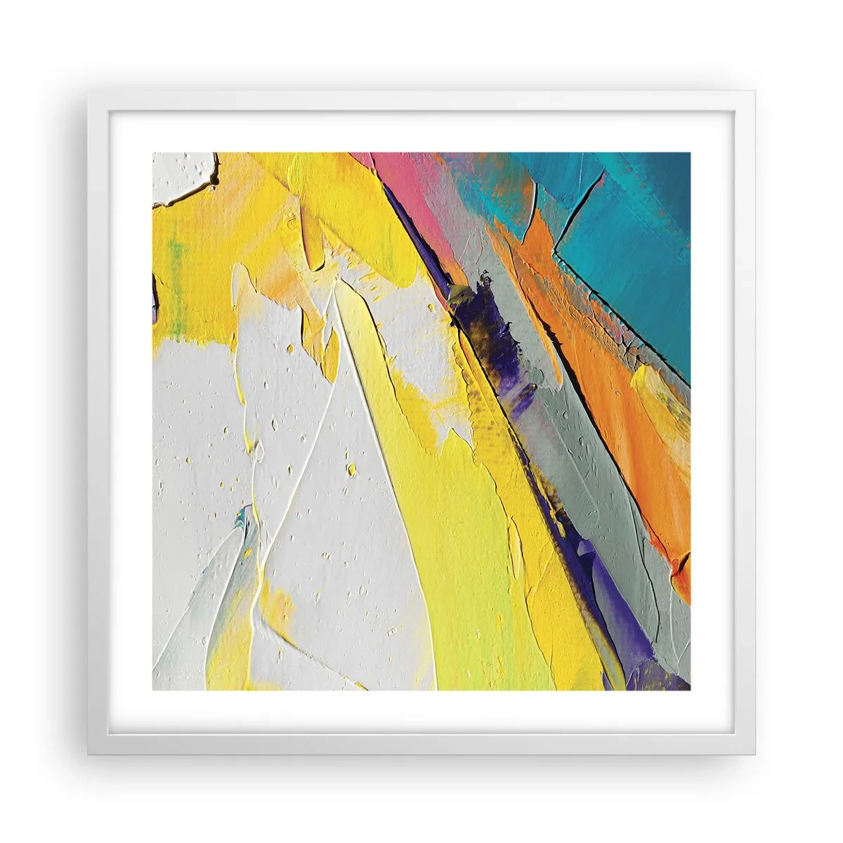 Poster in cornice bianca - Anatomia della luce - 50x50 cm