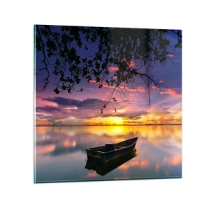 Quadro su vetro - Ti sembra di essere sospeso nel cielo... - 30x30 cm