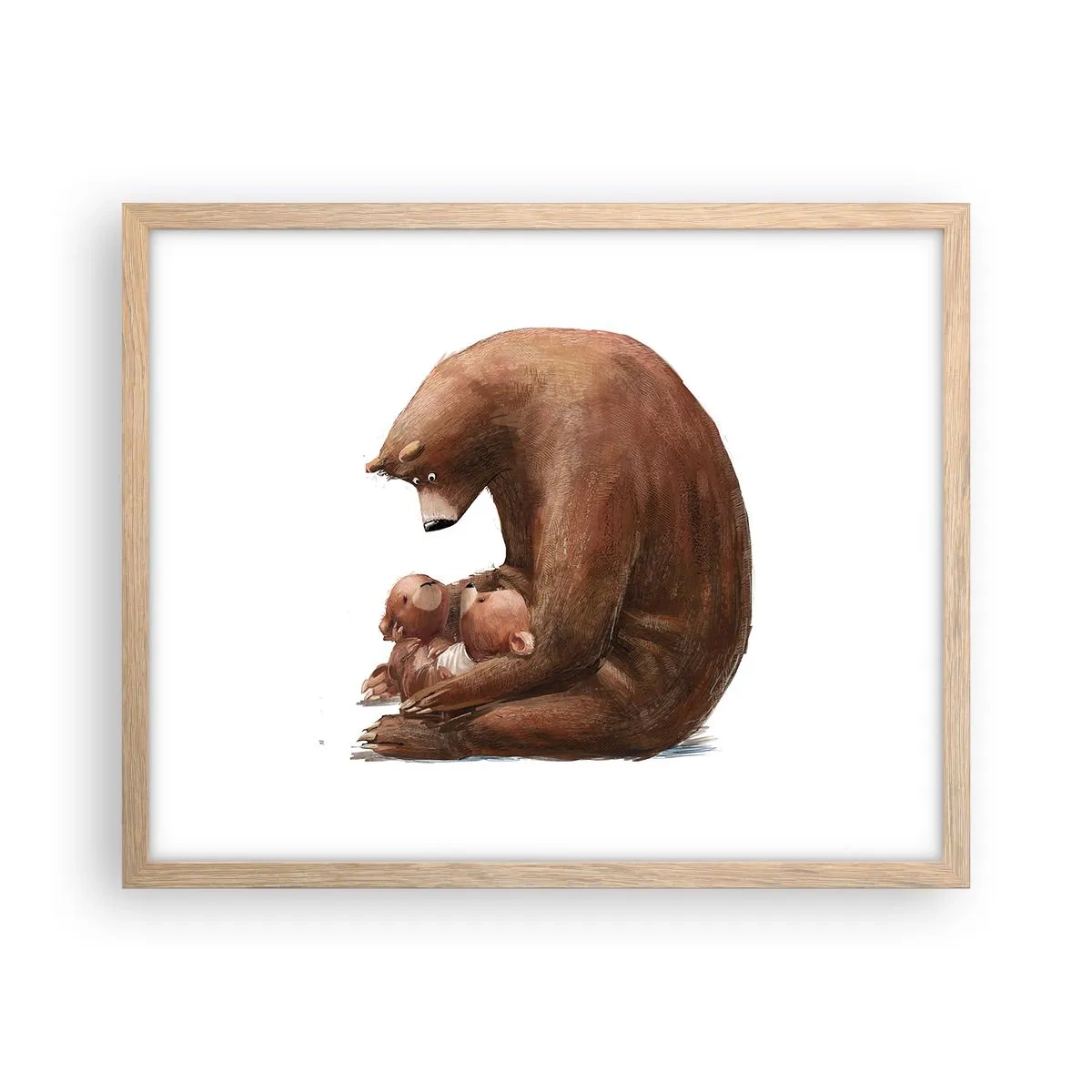 Poster in cornice rovere chiaro - Sogni d'oro, bambini - 50x40 cm