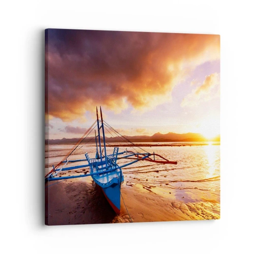 Quadro su tela - Stampe su Tela - Riposo sulla sabbia dopo l'intera giornata - 30x30 cm