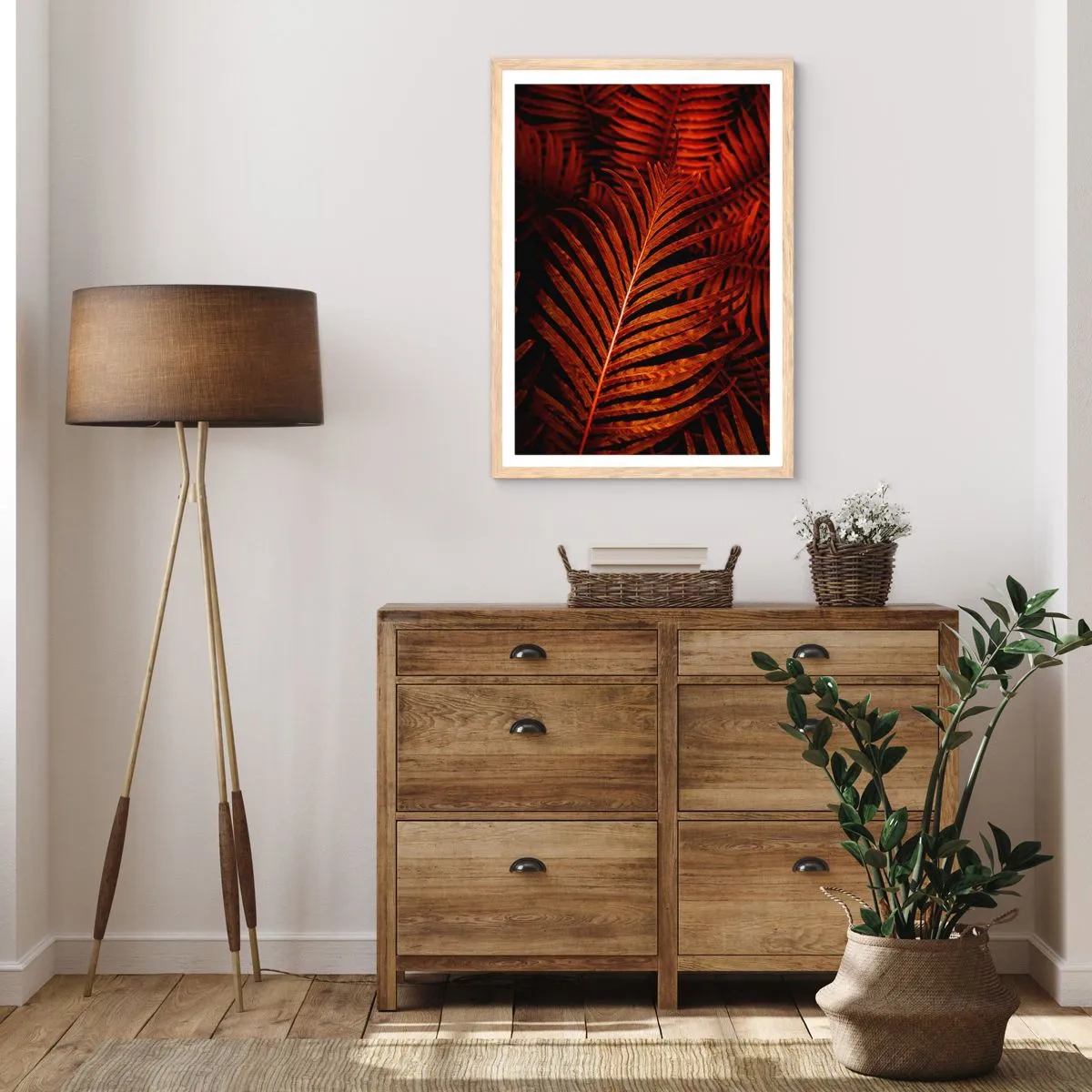 Poster in cornice rovere chiaro - Il calore della vita - 50x70 cm