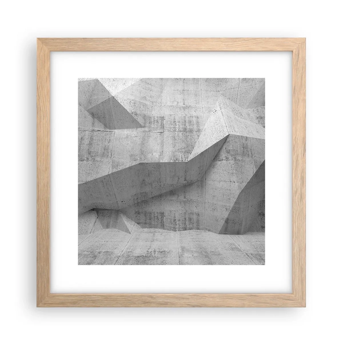 Poster in cornice rovere chiaro - Una vera sfida - 30x30 cm