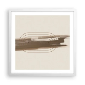 Poster in cornice bianca - Un soffio di grigio - 50x50 cm