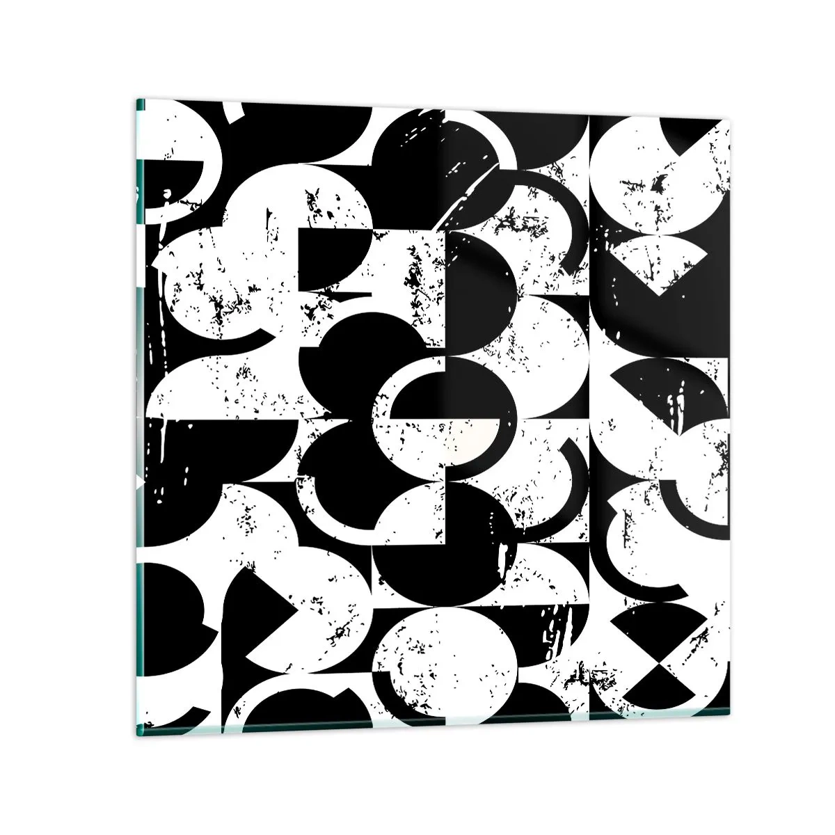 Quadro su vetro - Il bianco è bianco, il nero è nero - 30x30 cm