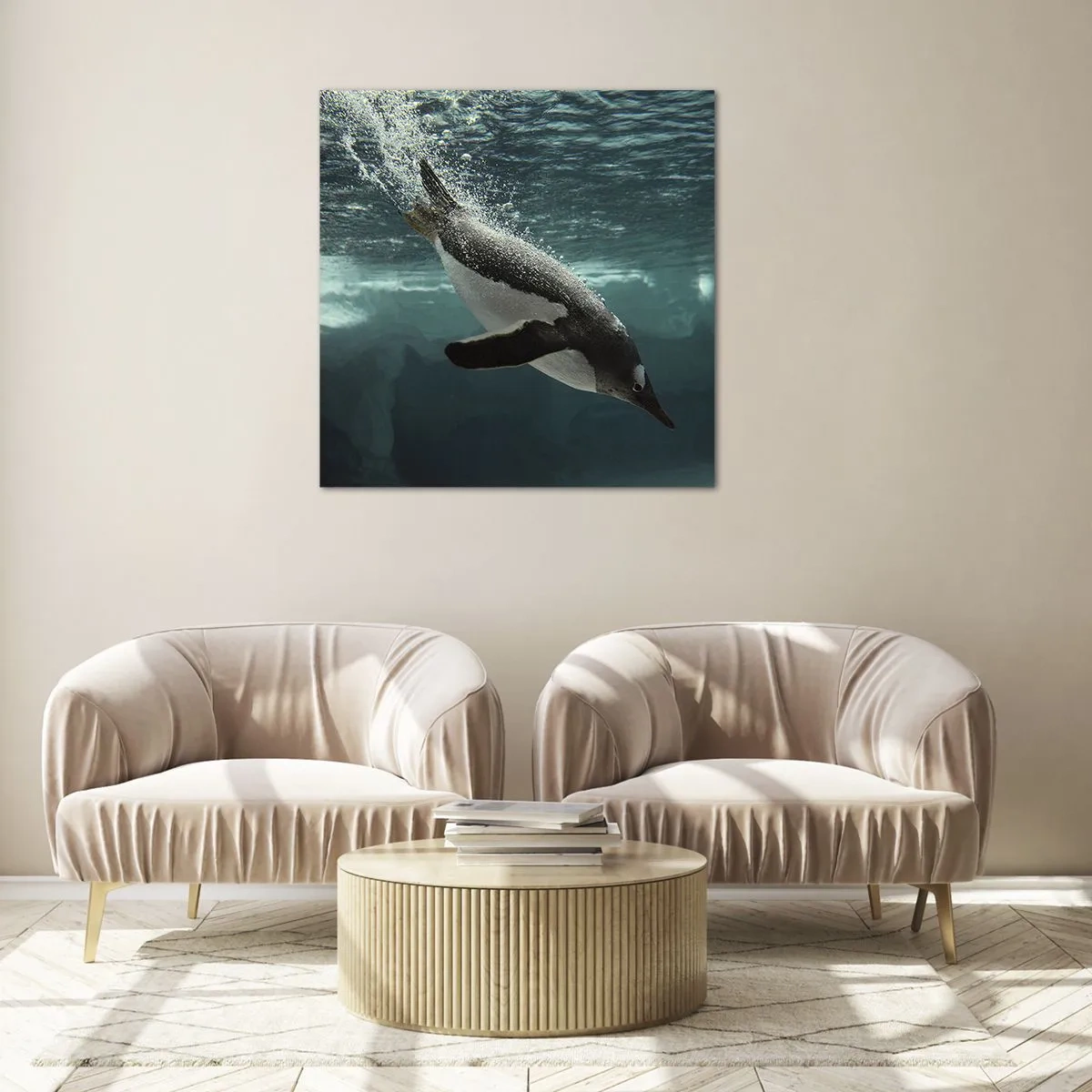 Quadro su vetro - Benvenuto nel mio mondo - 40x40 cm