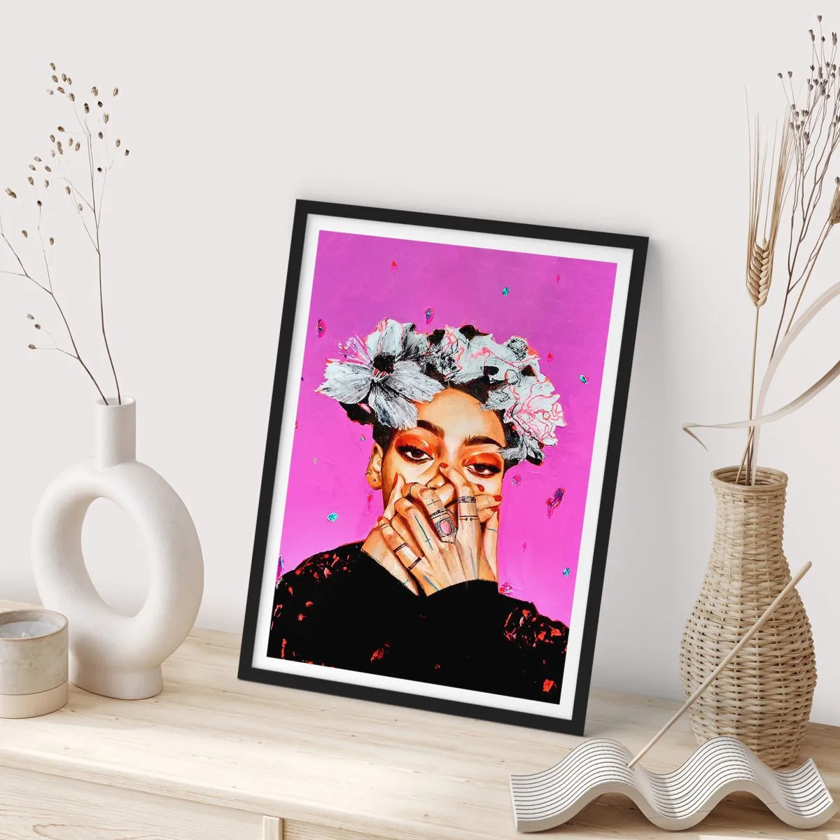 Poster in cornice nera - Un po' folle - 70x100 cm