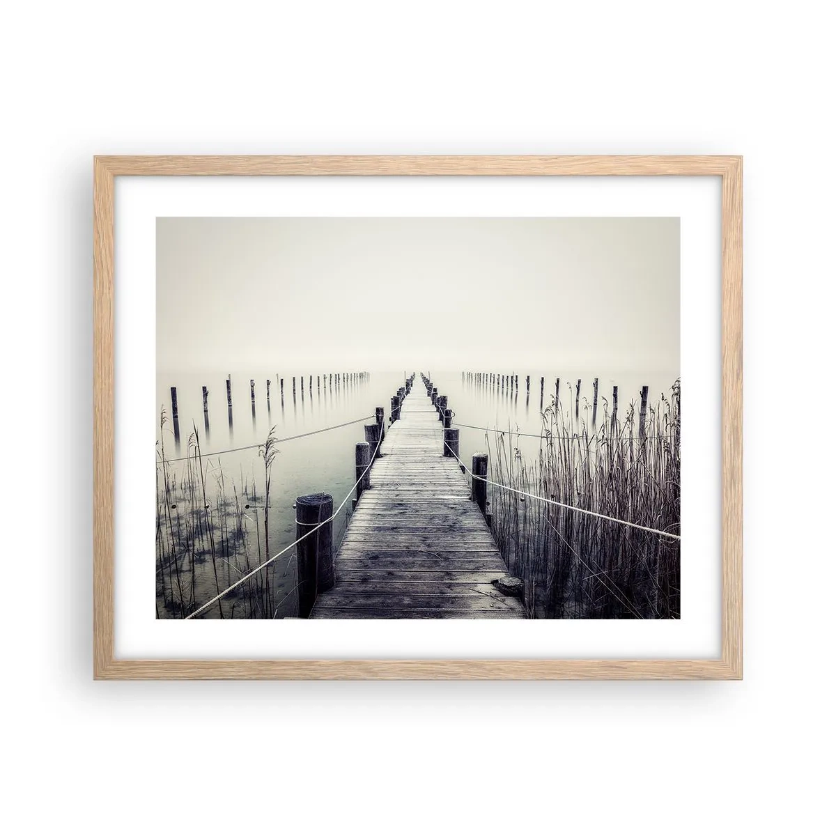 Poster in cornice rovere chiaro - Immergiti nella pace - 50x40 cm