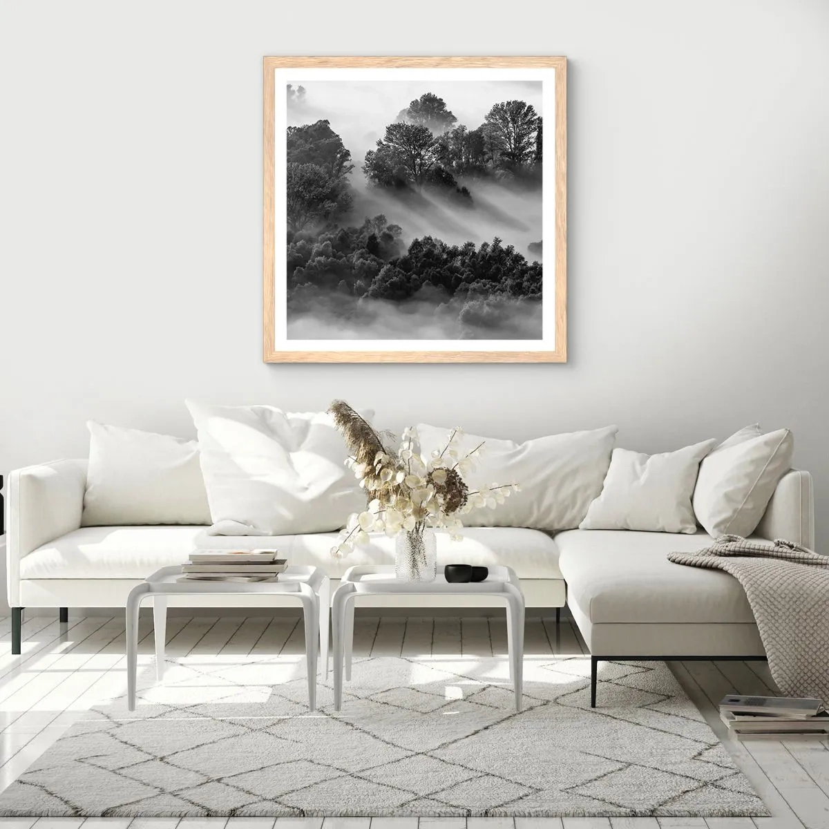 Poster in cornice rovere chiaro - Risveglio dal sonno - 60x60 cm