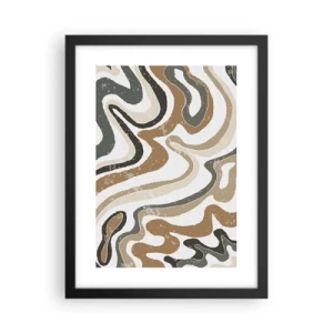 Poster in cornice nera - I meandri dei colori della terra - 30x40 cm