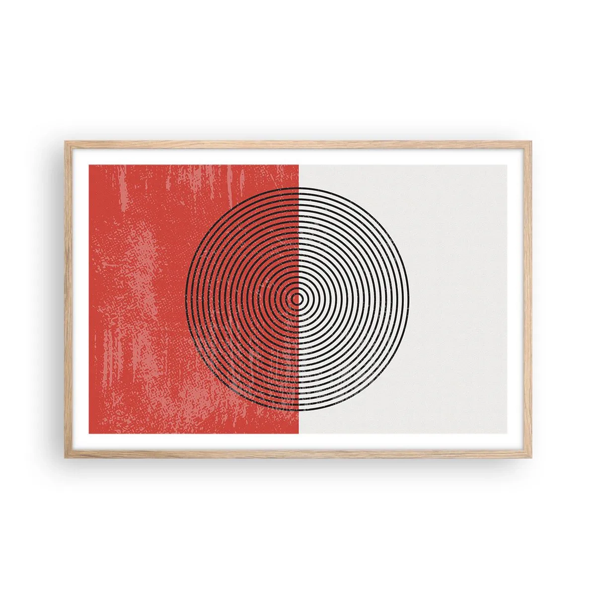 Poster in cornice rovere chiaro - Dritto al centro - 91x61 cm