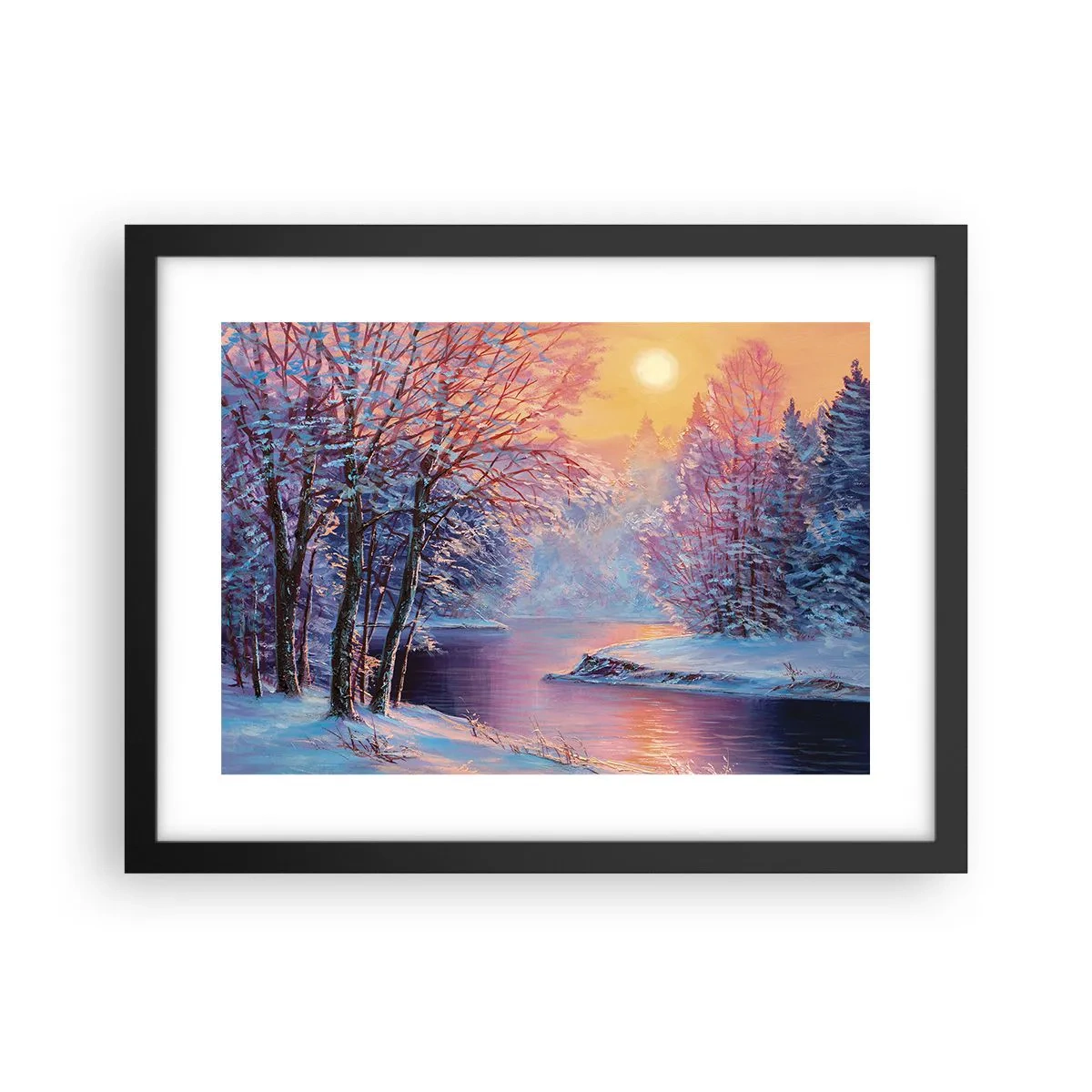 Poster in cornice nera - I colori dell'inverno - 40x30 cm