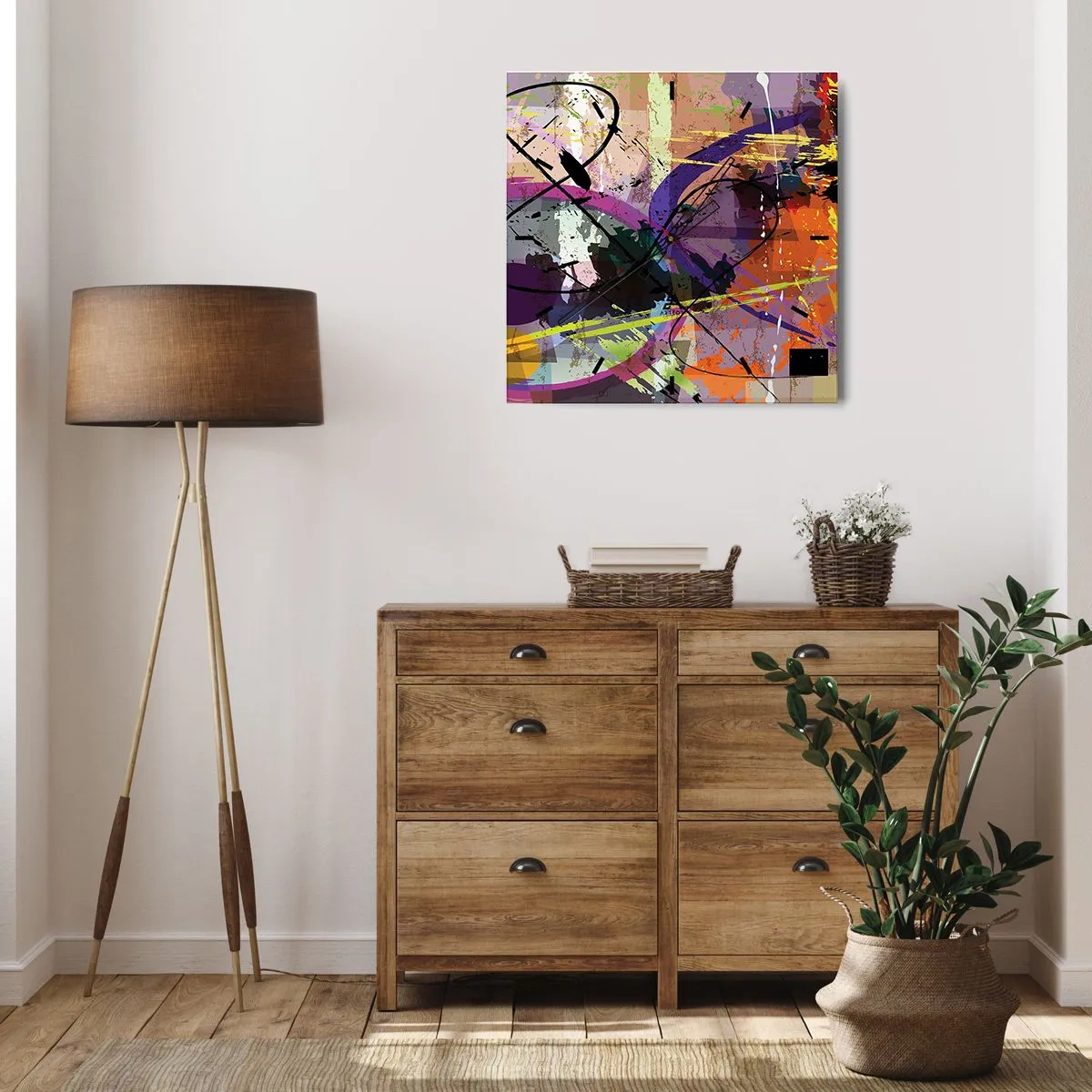 Orologio da parete - Orologio in Vetro - Per la via diritta o tortuosa - 40x40 cm