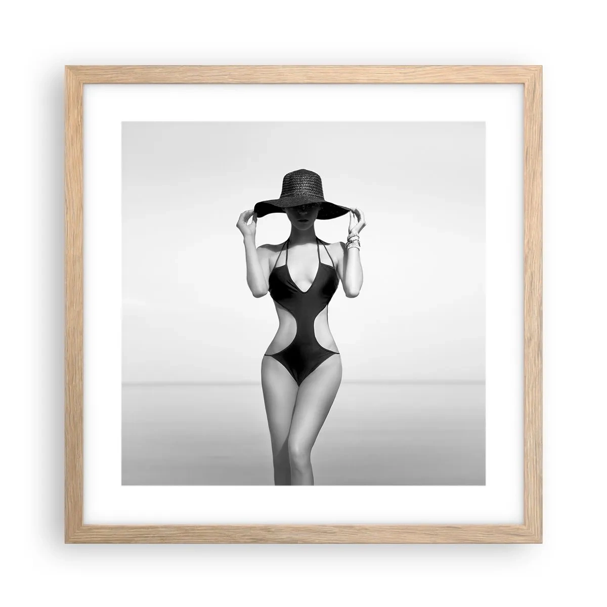 Poster in cornice rovere chiaro - Il mio nome è Eleganza - 40x40 cm