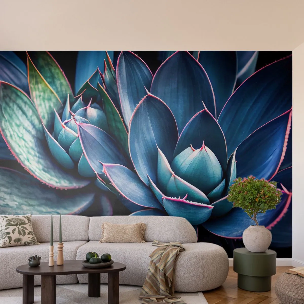 Fotomurali Premium Canvas - Forza vitale - Fiori, Botanica, Succulente - 350x256 cm