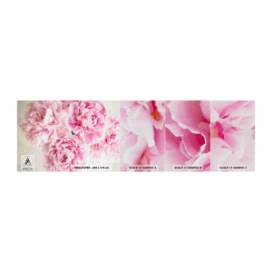 Campione di Fotomurale Premium Canvas - Nel fasto rosa - Peonie, Mazzo di fiori, Fiori - 100x30 cm