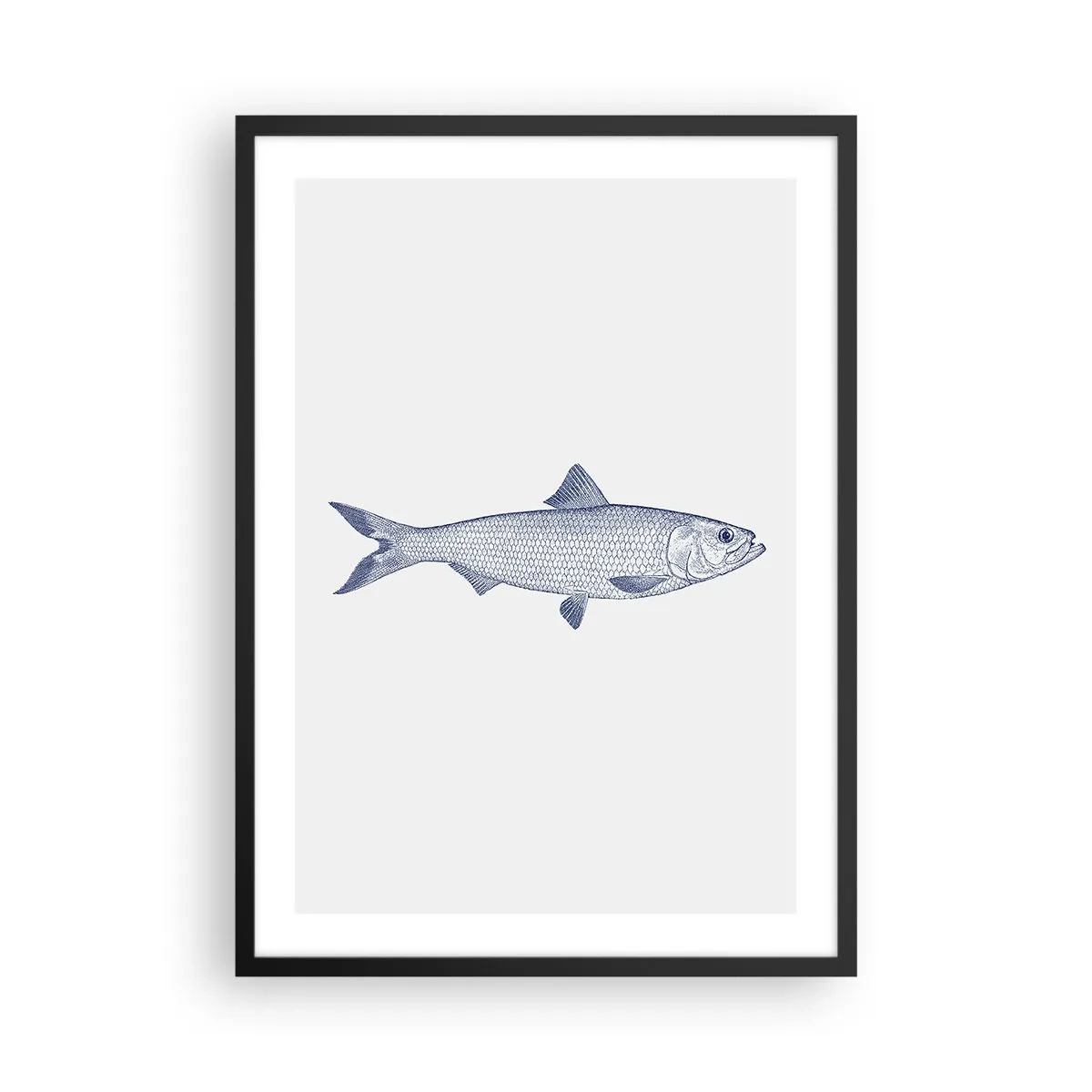 Poster in cornice nera - Un saluto dai mari del nord - 50x70 cm