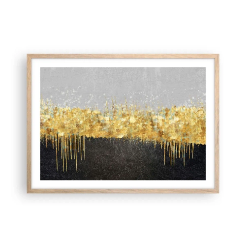 Poster in cornice rovere chiaro - Nel profondo e verso l'alto - 70x50 cm