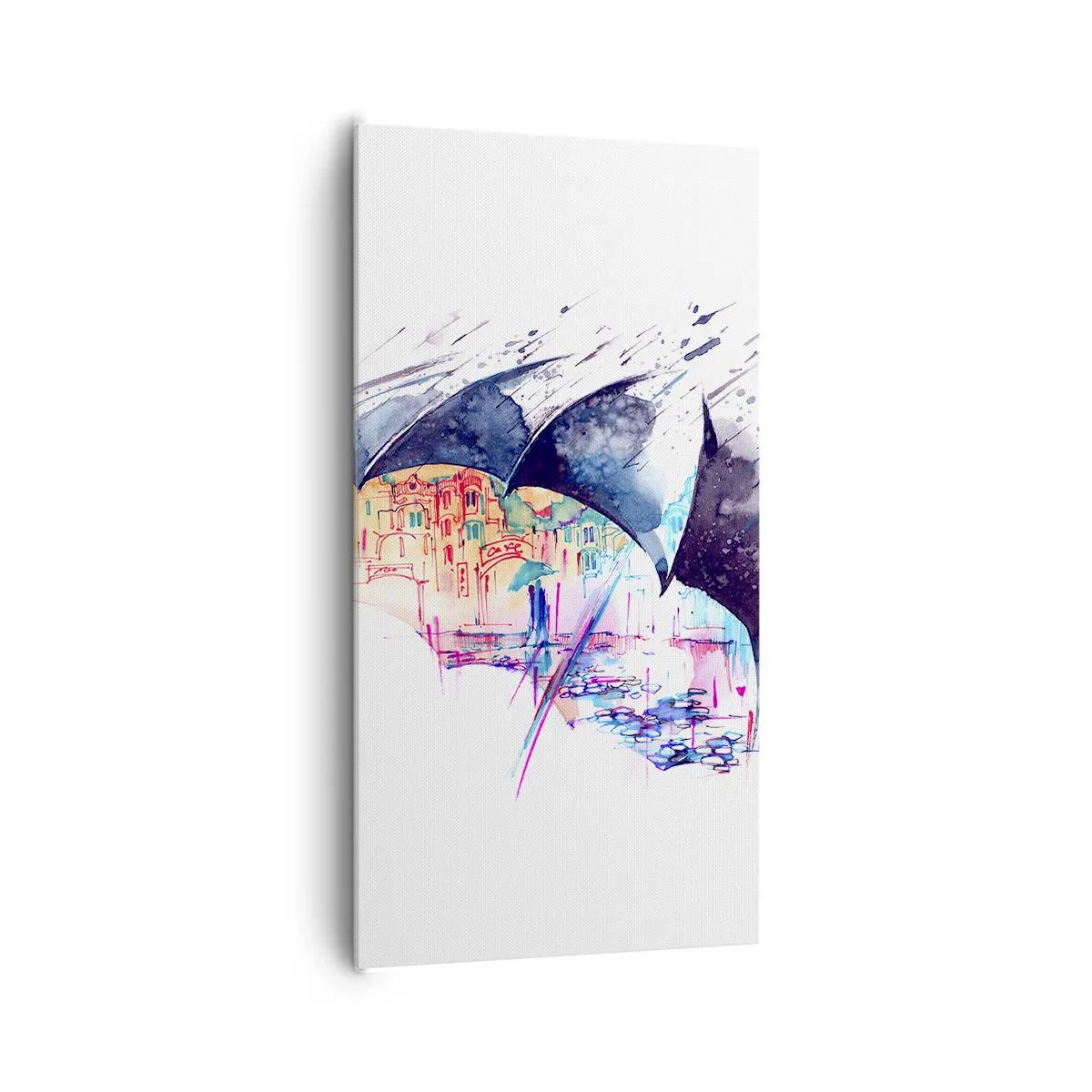 Quadro su tela - Stampe su Tela - Passeggiata sotto la pioggia - 65x120 cm
