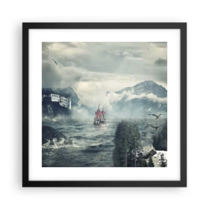 Poster in cornice nera - Sulle acque magiche - 40x40 cm