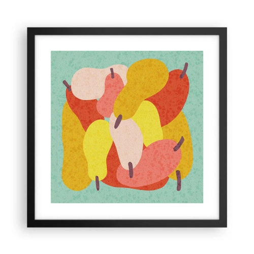 Poster in cornice nera - Assaggia il sole estivo - 40x40 cm