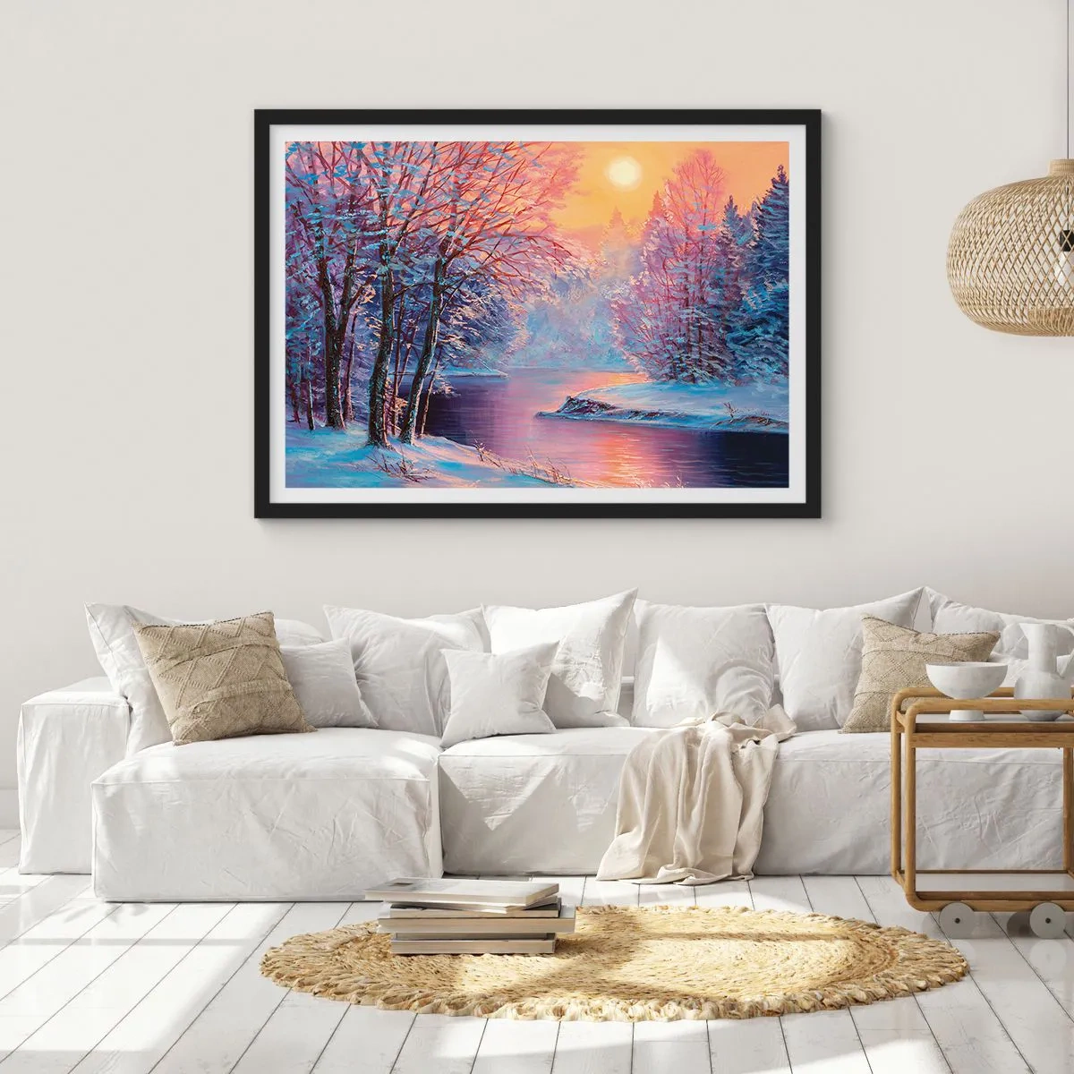 Poster in cornice nera - I colori dell'inverno - 50x40 cm