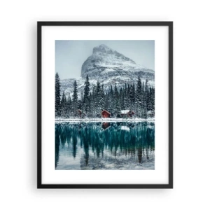 Poster in cornice nera - Rifugio canadese - 40x50 cm