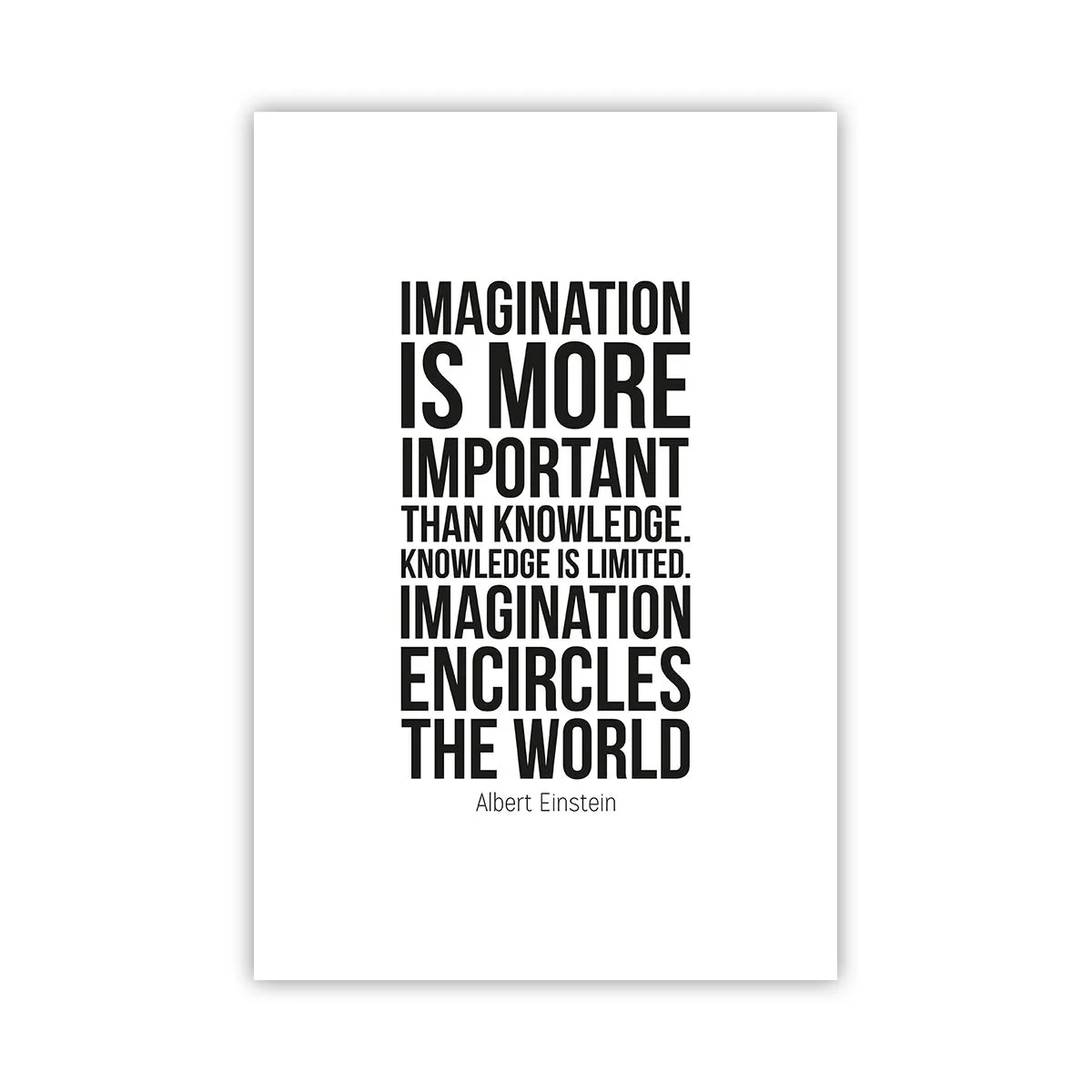 Poster - Einstein sul potere dell'immaginazione - 61x91 cm